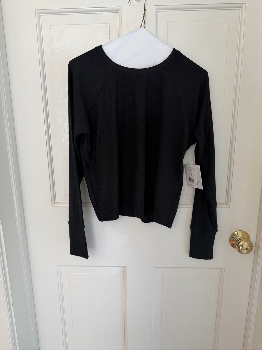 Beyond Yoga Long Sleeve Crew Neck Top Dark Gray XS NWT